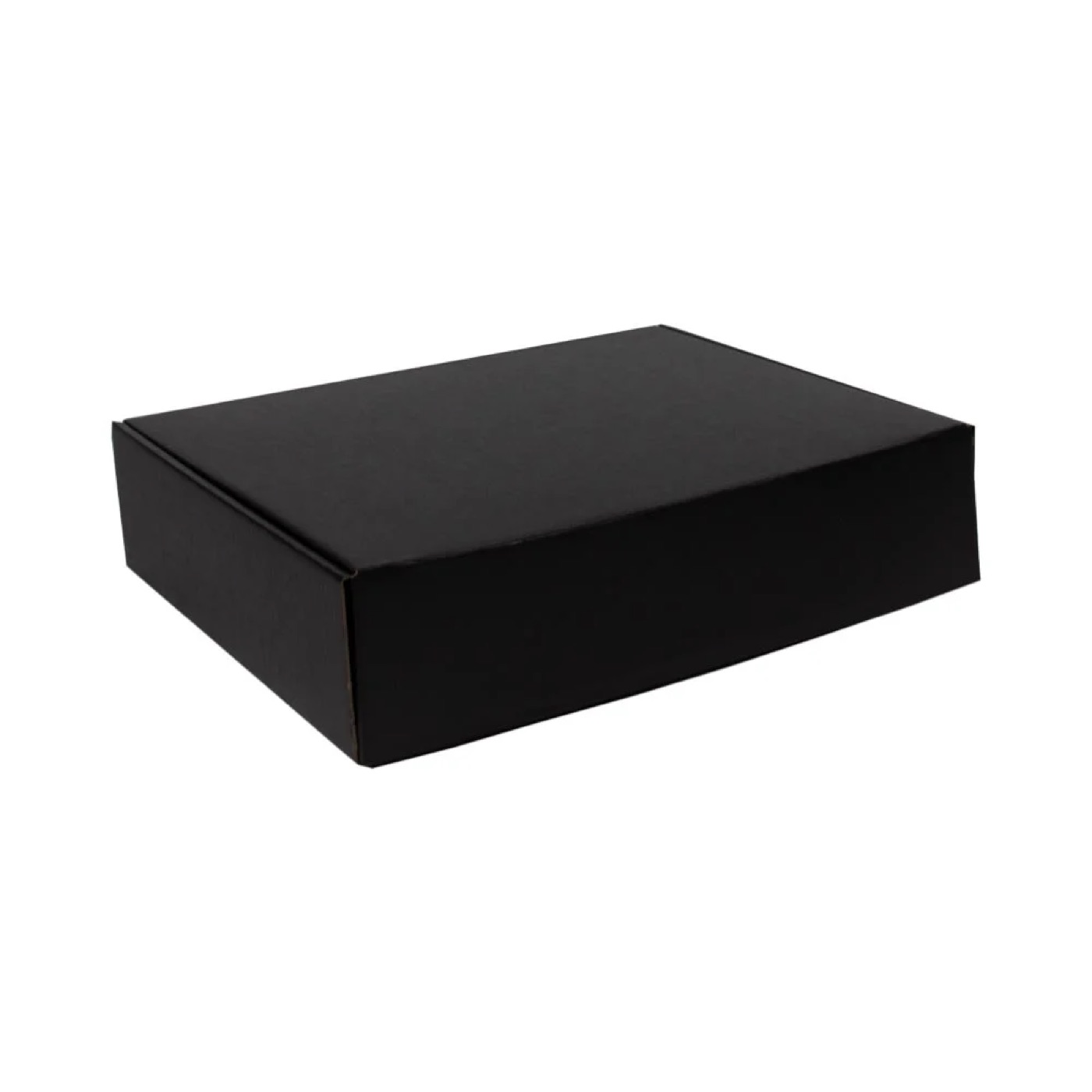 Boîte d’expédition premium personnalisée Paynelia, carton noir avec logo imprimé