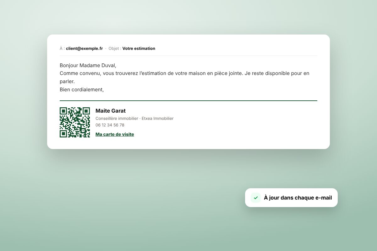 Votre carte dans votre signature e-mail — Paynelia