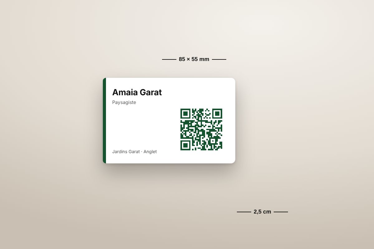 QR sur carte de visite : taille et place — Paynelia