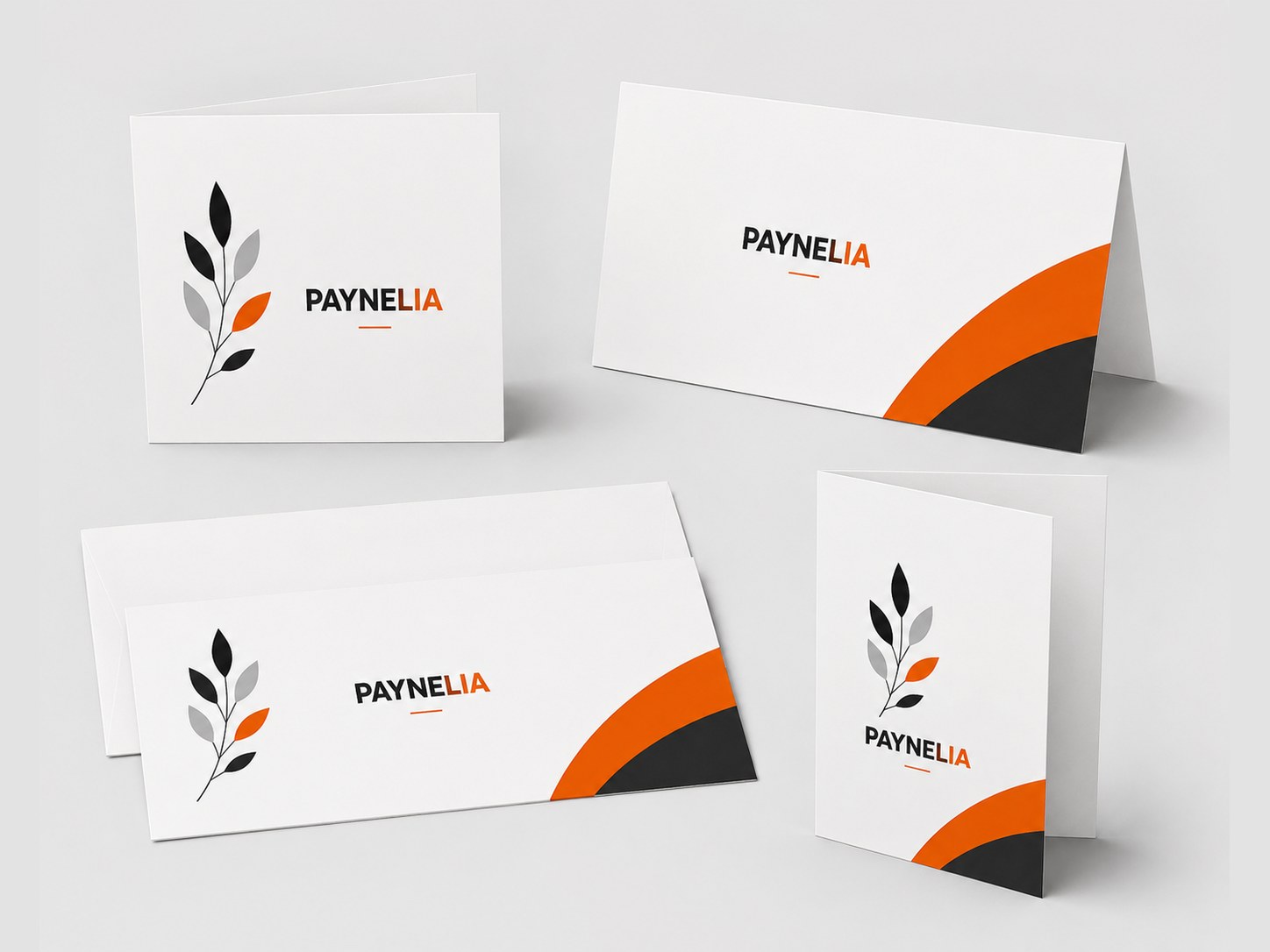 Cartes de vœux personnalisées pliées et plates — Paynelia