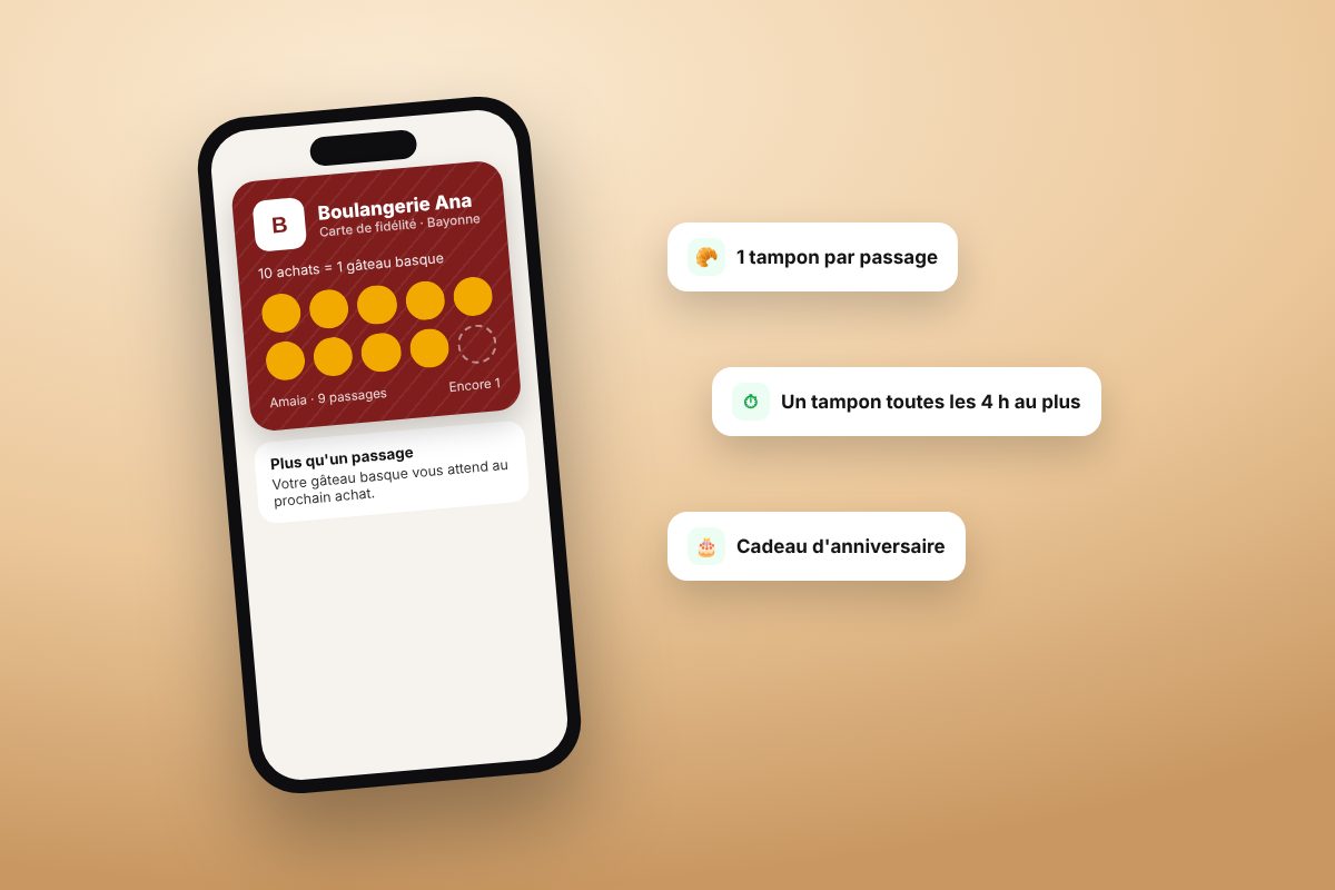 Carte de fidélité pour boulangerie — Paynelia