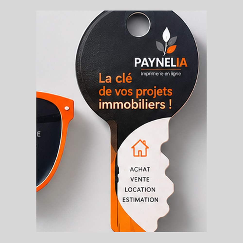 Le flyer en forme de clé