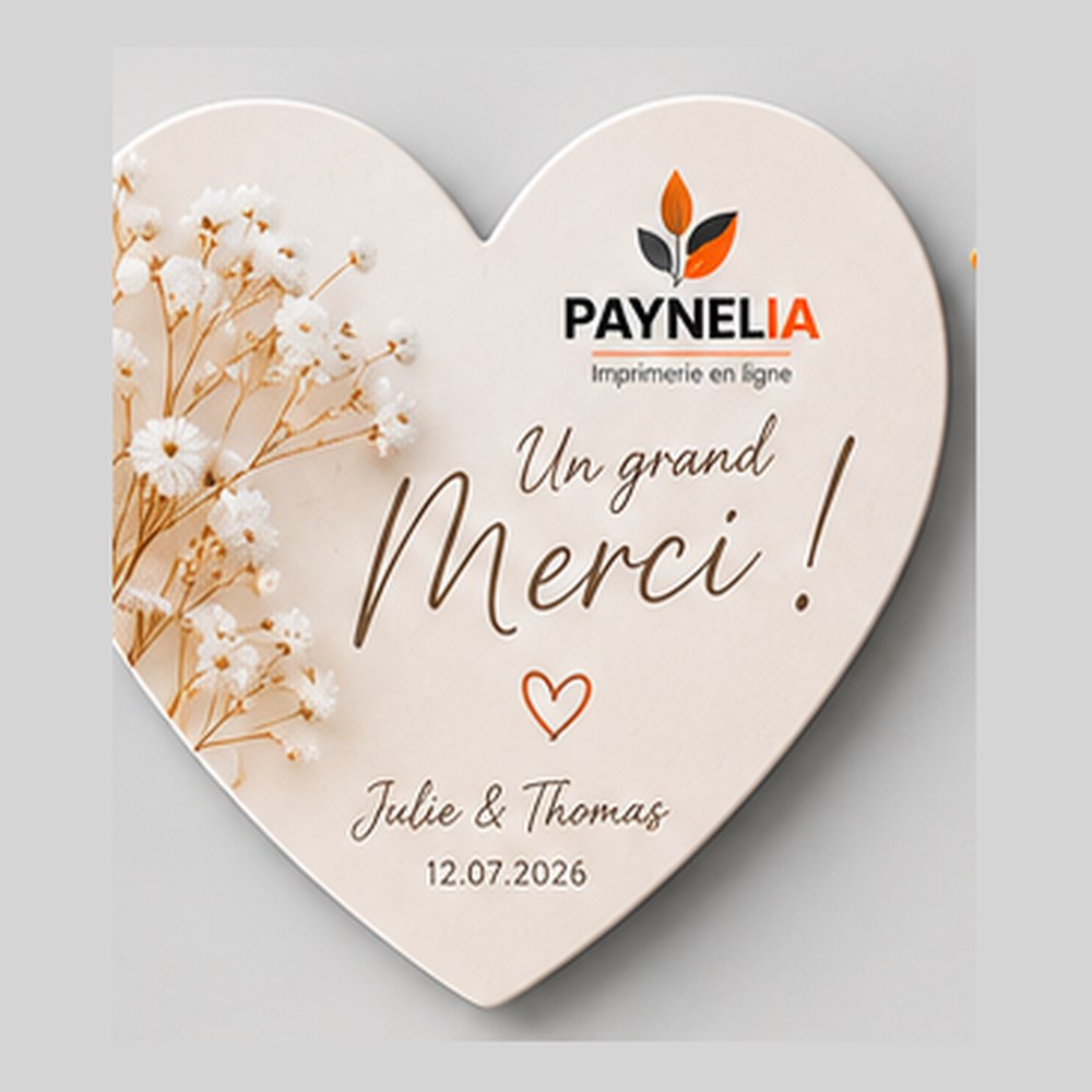 Le flyer en forme de cœur