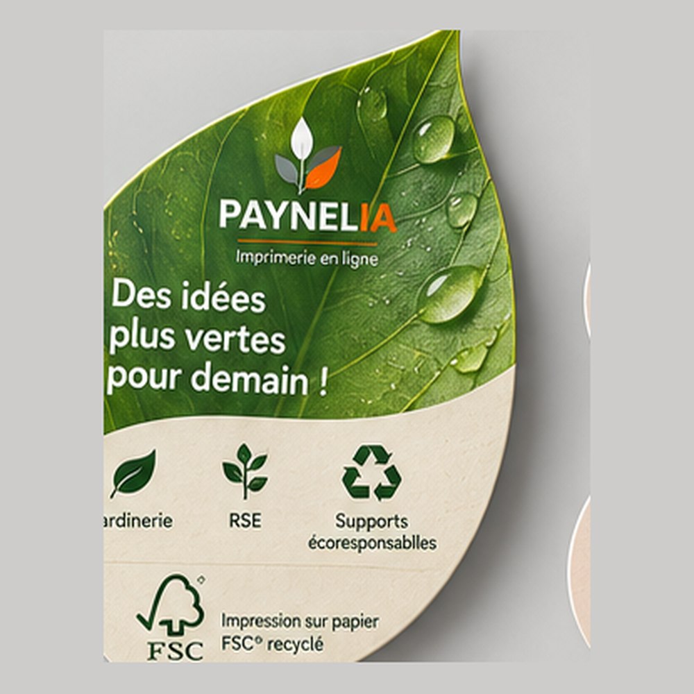 Le flyer en forme de feuille