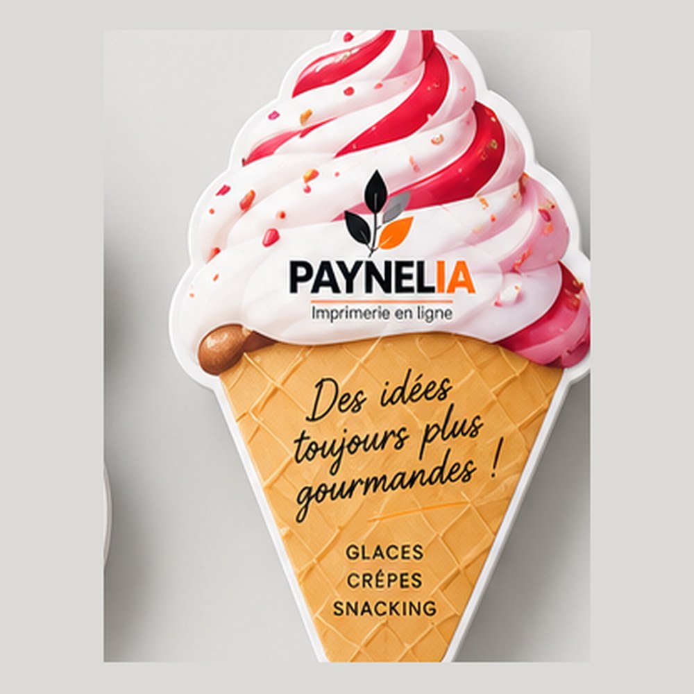 Le flyer en forme de glace