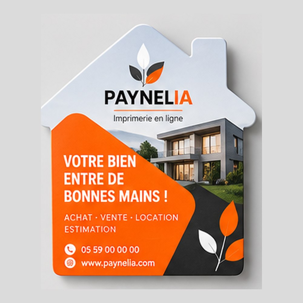 Le flyer en forme de maison