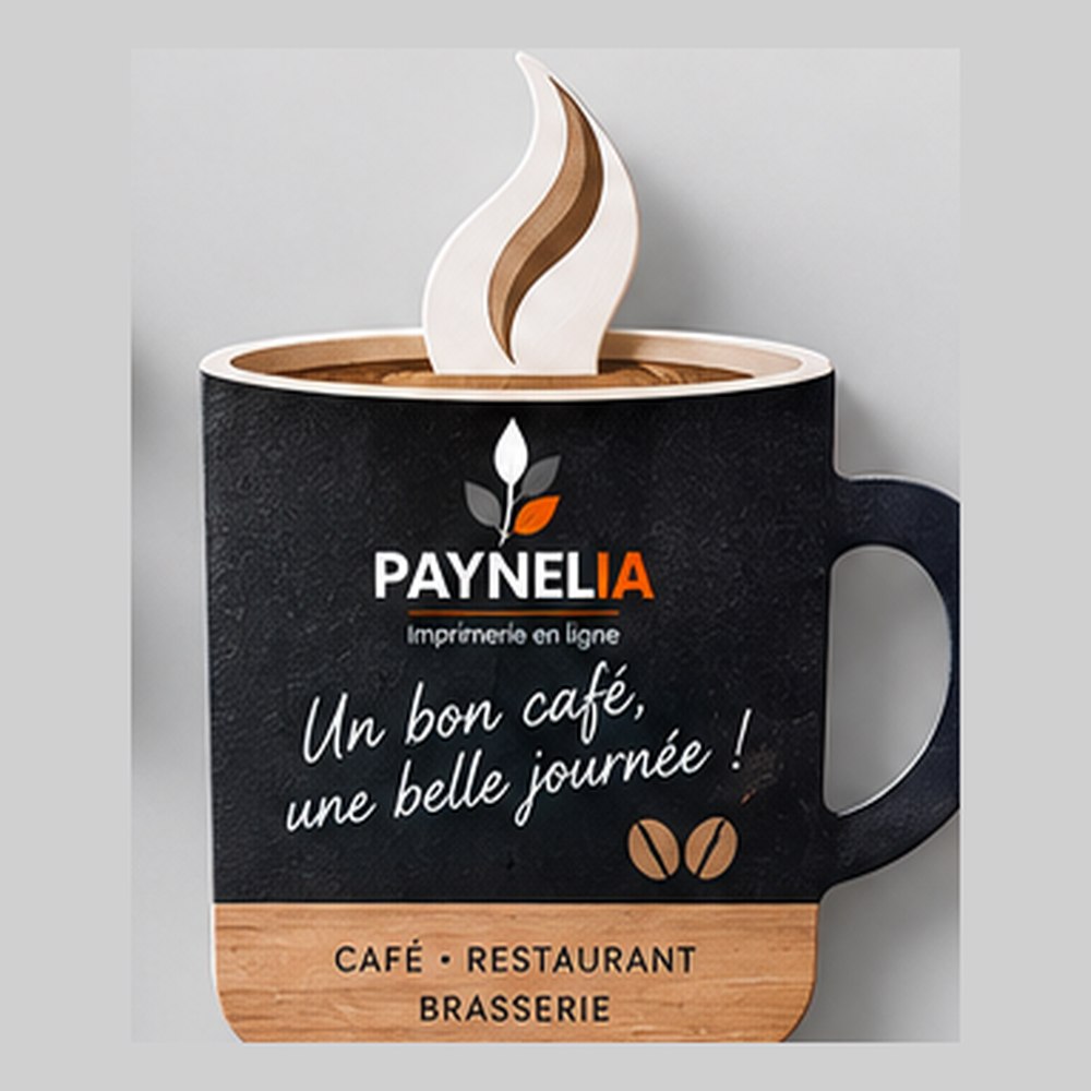 Le flyer en forme de tasse