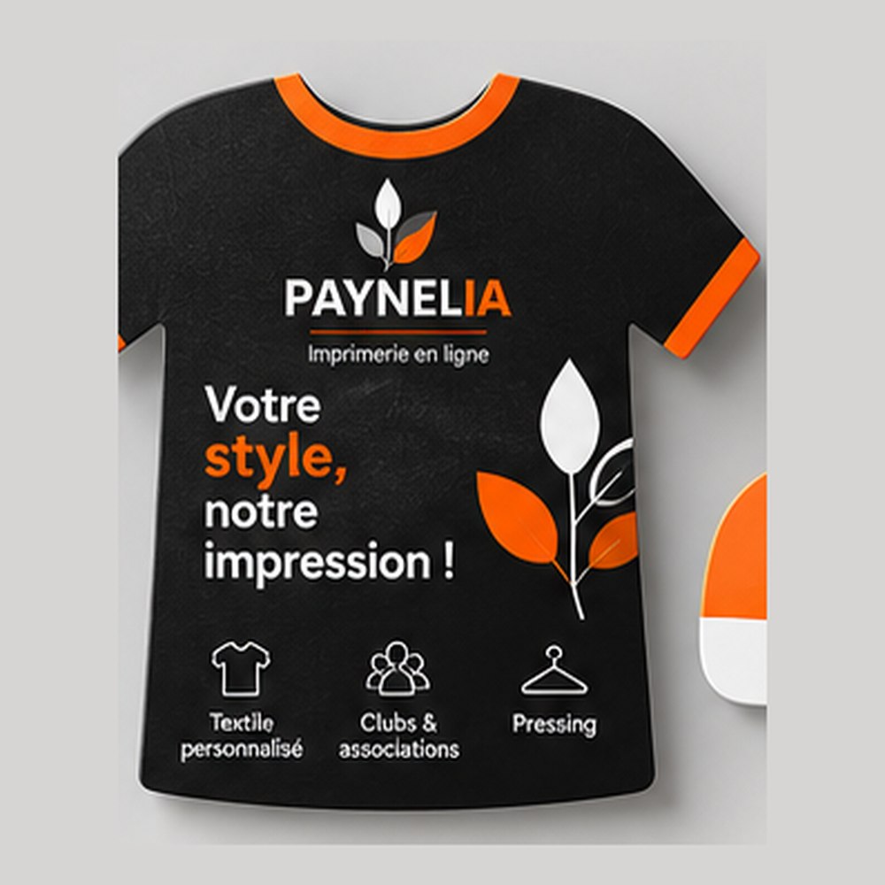 Le flyer en forme de tee-shirt