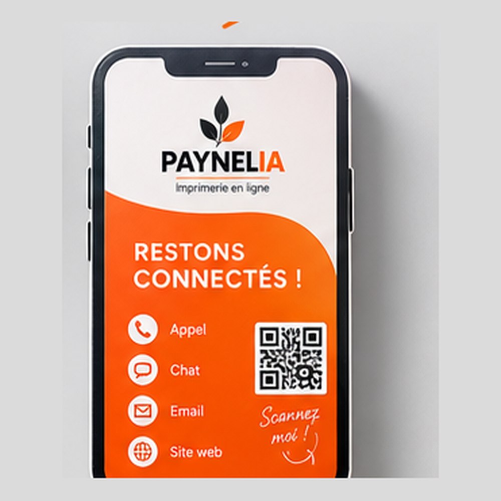 Le flyer en forme de téléphone