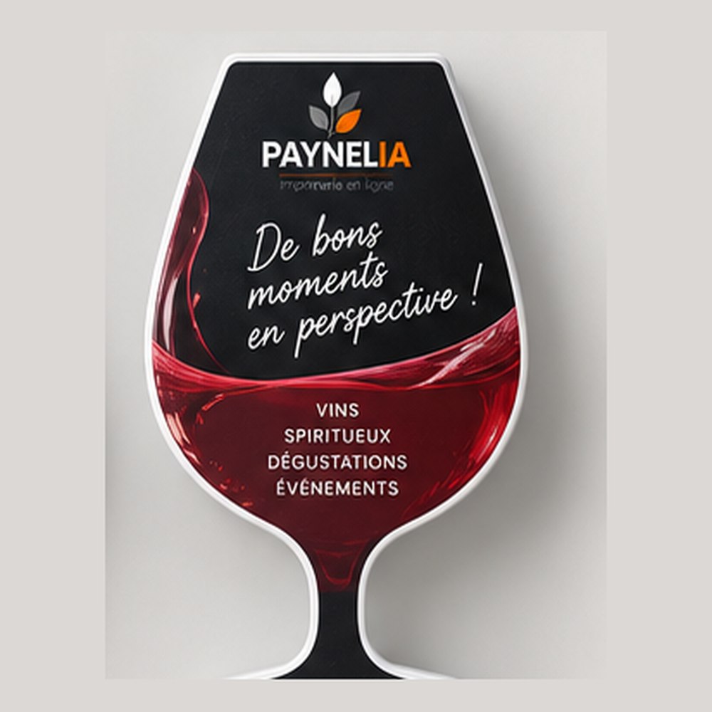 Le flyer en forme de verre