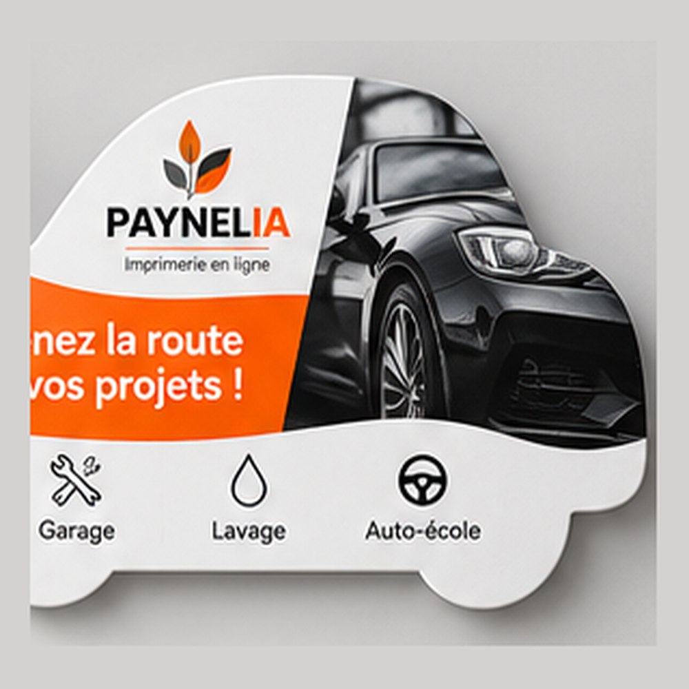 Le flyer en forme de voiture