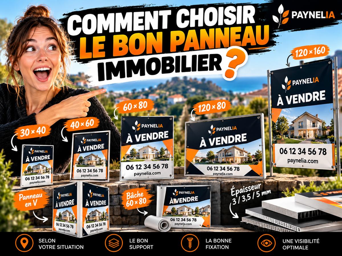 Les formats de panneau immobilier comparés — voir la vidéo sur YouTube