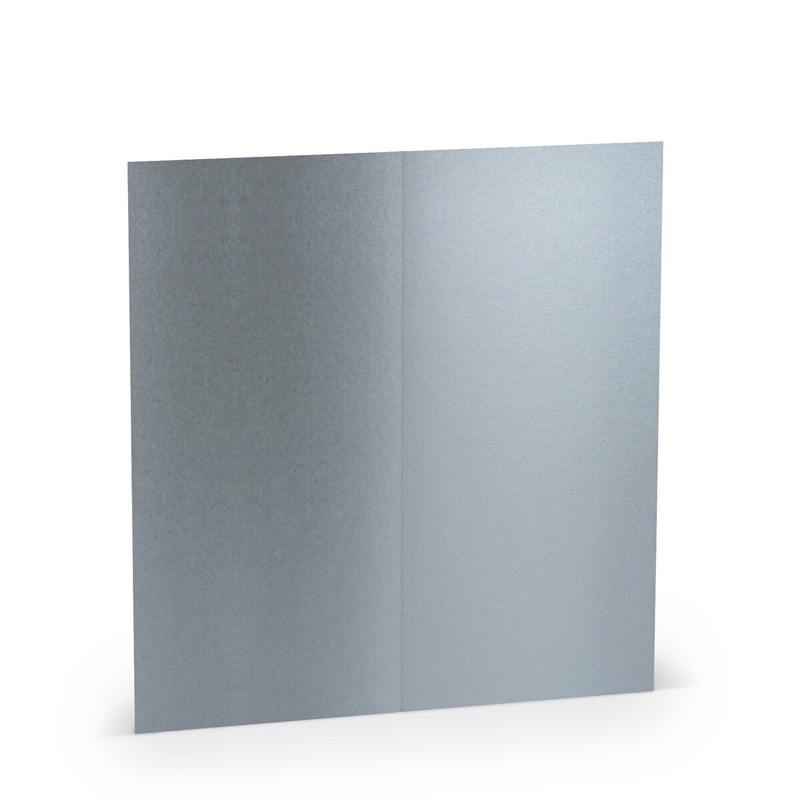cartes pliantes (portrait) colorées argent 100 x 210 mm (dl) | 250 g/qm offset (paperado) | sans fenêtre | pas de fermeture | pas de rabat | 50 pièces