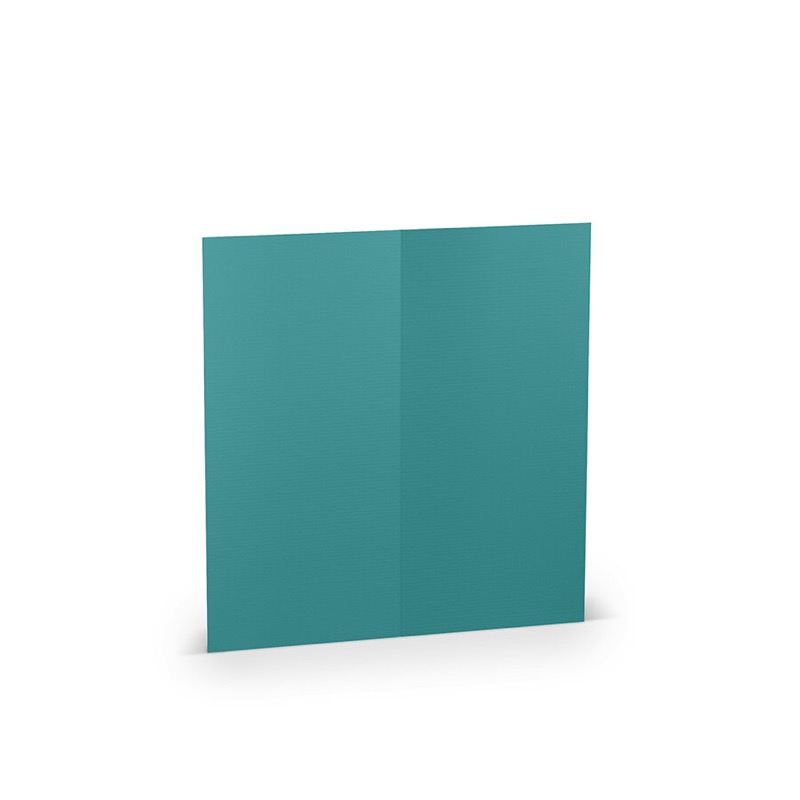 cartes pliantes (portrait) colorées bleu (ocean) 100 x 210 mm (dl) | 220 g/qm côtelé (paperado) | sans fenêtre | pas de fermeture | pas de rabat | 50 pièces