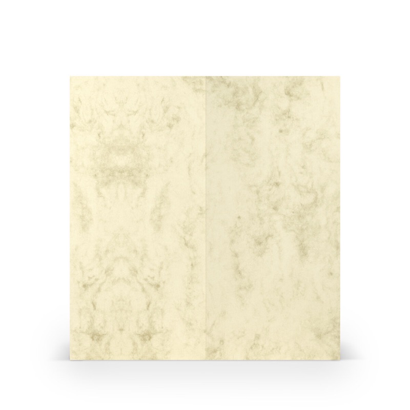 cartes pliantes (portrait) Crème (Chamois marbré) 100 x 210 mm