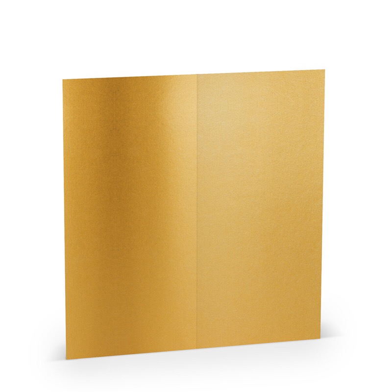cartes pliantes (portrait) colorées doré 100 x 210 mm (dl) | 250 g/qm offset (paperado) | sans fenêtre | pas de fermeture | pas de rabat | 50 pièces