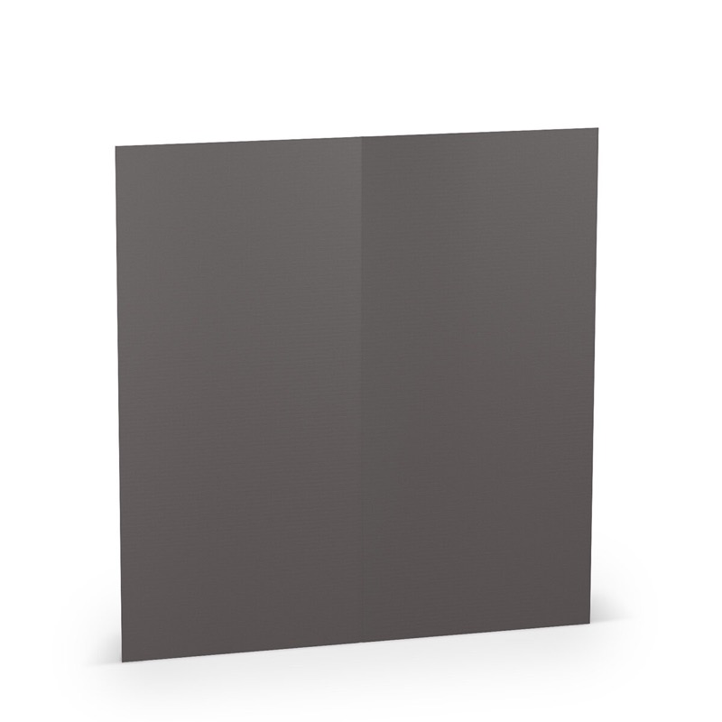 cartes pliantes (portrait) colorées gris (ardoise) 100 x 210 mm (dl) | 220 g/qm côtelé (paperado) | sans fenêtre | pas de fermeture | pas de rabat | 50 pièces