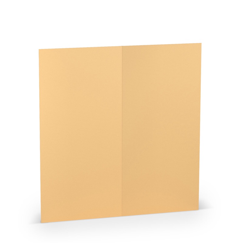 cartes pliantes (portrait) colorées jaune (jaune melon) 100 x 210 mm (dl) | 220 g/qm côtelé (paperado) | sans fenêtre | pas de fermeture | pas de rabat | 50 pièces