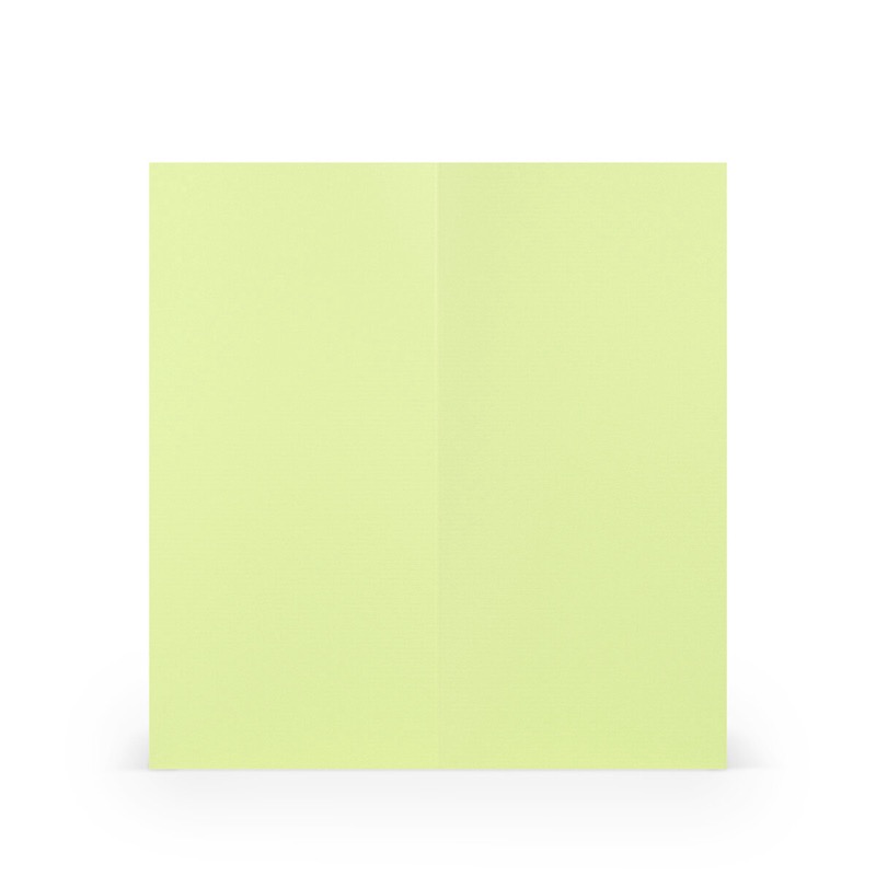 cartes pliantes (portrait) colorées vert (pistache) 100 x 210 mm (dl) | 220 g/qm côtelé (paperado) | sans fenêtre | pas de fermeture | pas de rabat | 50 pièces