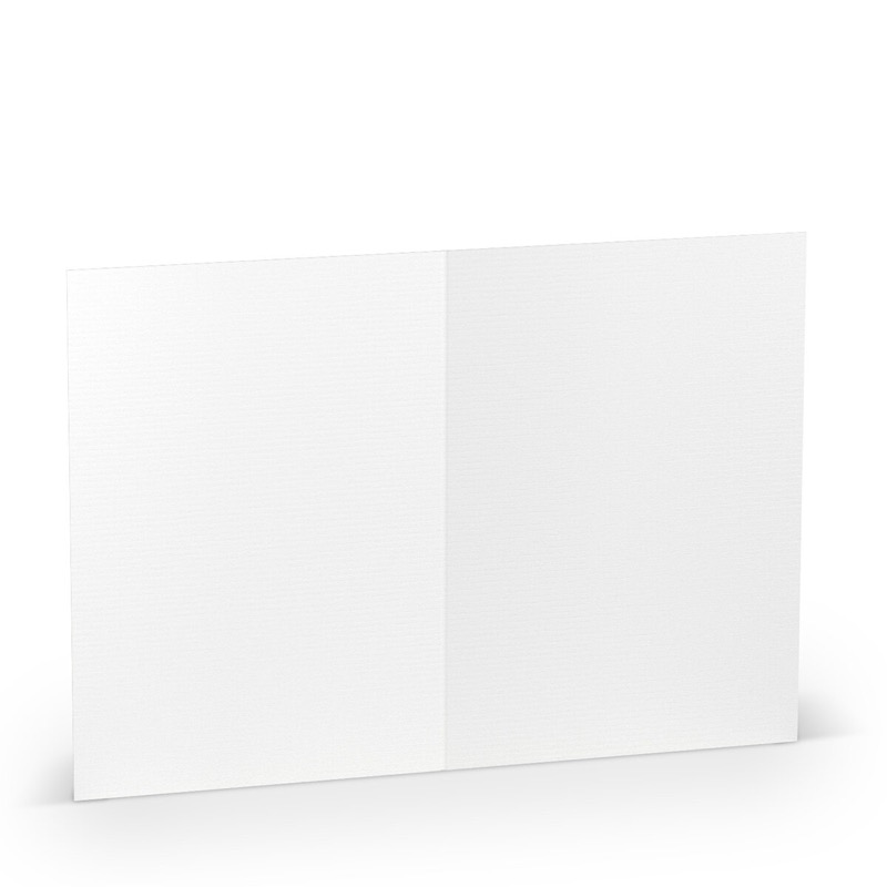 cartes pliantes (portrait) blanc 105 x 148 mm (din a6) | 220 g/qm côtelé (paperado) | sans fenêtre | pas de fermeture | pas de rabat | 50 pièces