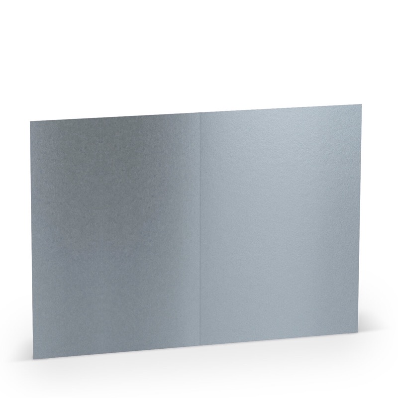 cartes pliantes (portrait) colorées argent 105 x 148 mm (din a6) | 250 g/qm offset (paperado) | sans fenêtre | pas de fermeture | pas de rabat | 50 pièces
