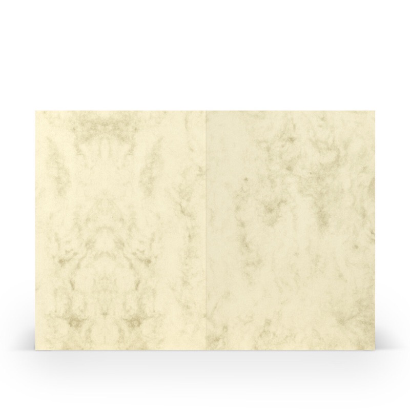 cartes pliantes (portrait) Crème (Chamois marbré) 105 x 148 mm