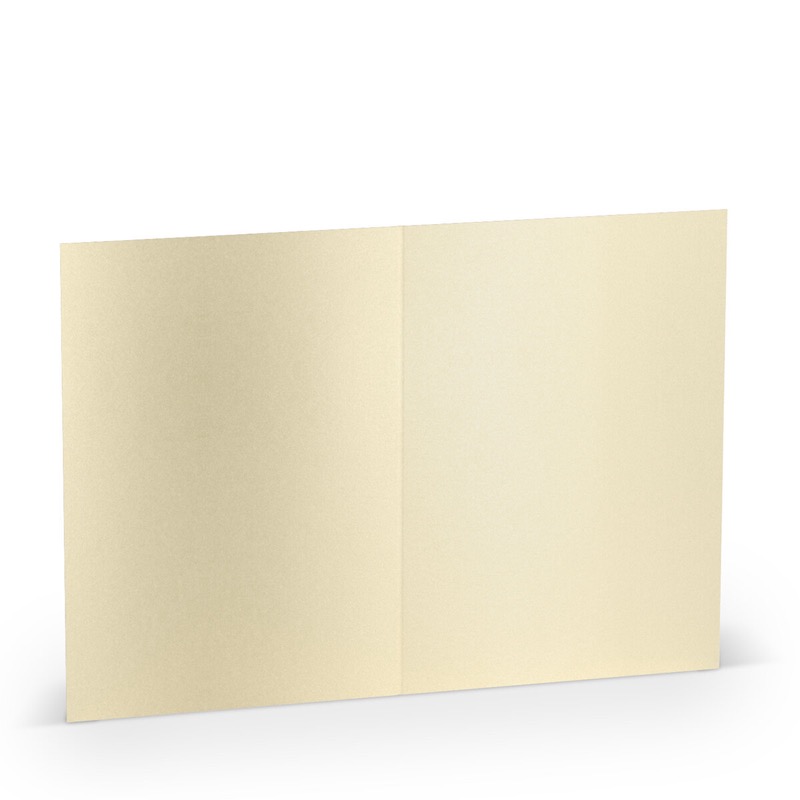 cartes pliantes (portrait) colorées crème (éclairage aux bougies) 105 x 148 mm (din a6) | 250 g/qm lisse | sans fenêtre | pas de fermeture | pas de rabat | 50 pièces