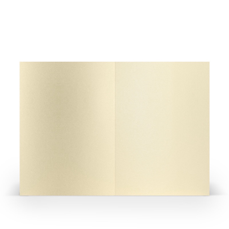 cartes pliantes (portrait) Crème (éclairage aux bougies) 105 x 148 mm