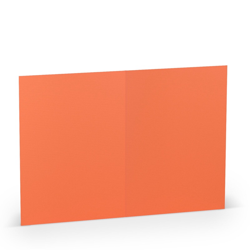 cartes pliantes (portrait) colorées rose (corail) 105 x 148 mm (din a6) | 220 g/qm côtelé (paperado) | sans fenêtre | pas de fermeture | pas de rabat | 50 pièces