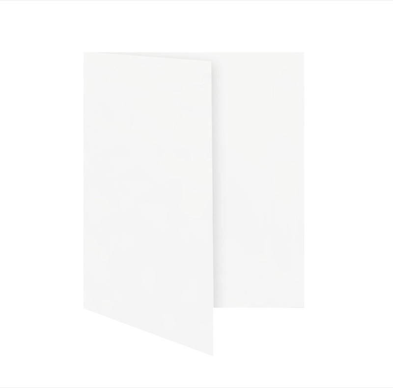cartes pliantes blanc (blanc de neige) 105 x 150 mm (din a6) | 250 g/qm offset | sans fenêtre | pas de fermeture | pas de rabat | 50 pièces