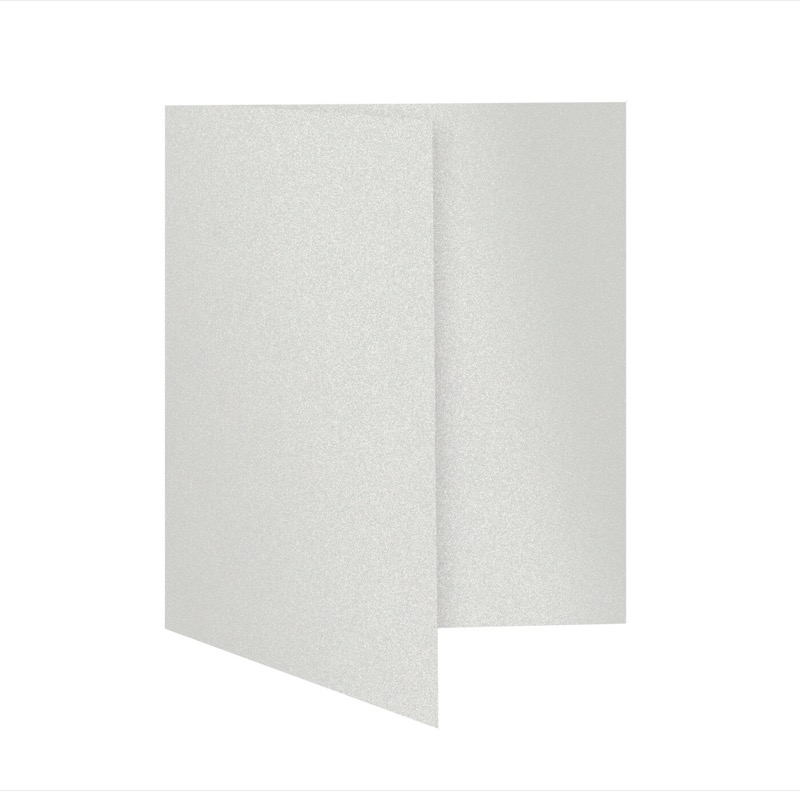 cartes pliantes blanc (diamant glamoureux) 105 x 150 mm (din a6) | 240 g/qm brillant | sans fenêtre | pas de fermeture | pas de rabat | 50 pièces
