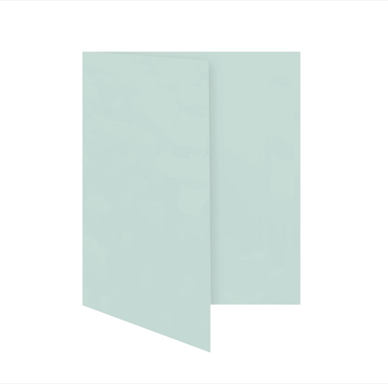 cartes pliantes colorées bleu (bleu ciel) 105 x 150 mm (din a6) | 230 g/qm offset | sans fenêtre | pas de fermeture | pas de rabat | 50 pièces