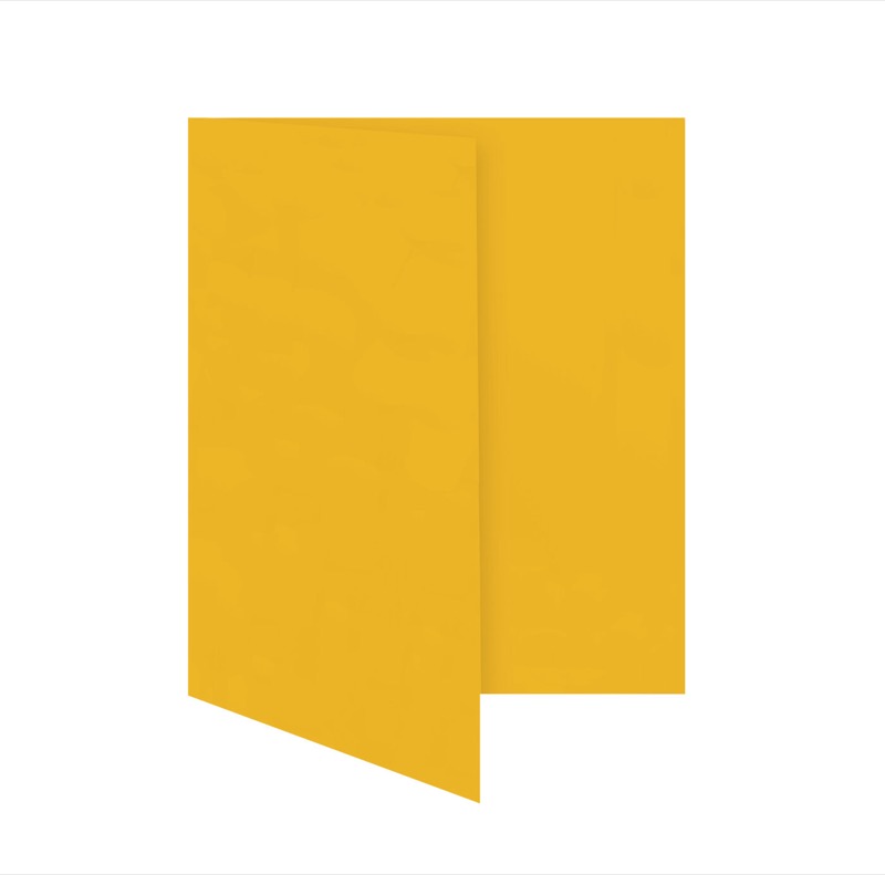 cartes pliantes colorées orange (orange tendre) 105 x 150 mm (din a6) | 230 g/qm offset | sans fenêtre | pas de fermeture | pas de rabat | 50 pièces