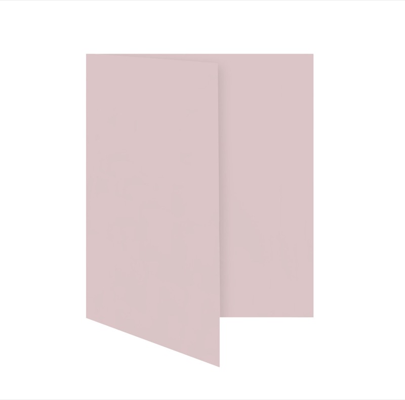 cartes pliantes colorées rose (rose clair) 105 x 150 mm (din a6) | 230 g/qm offset | sans fenêtre | pas de fermeture | pas de rabat | 50 pièces