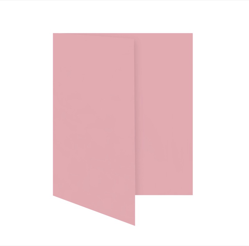 cartes pliantes colorées rose (rose épais) 105 x 150 mm (din a6) | 230 g/qm offset | sans fenêtre | pas de fermeture | pas de rabat | 50 pièces