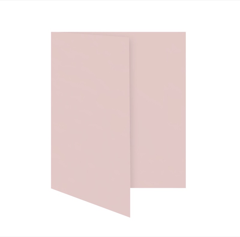 cartes pliantes colorées rose (rose tendre) 105 x 150 mm (din a6) | 230 g/qm offset | sans fenêtre | pas de fermeture | pas de rabat | 50 pièces
