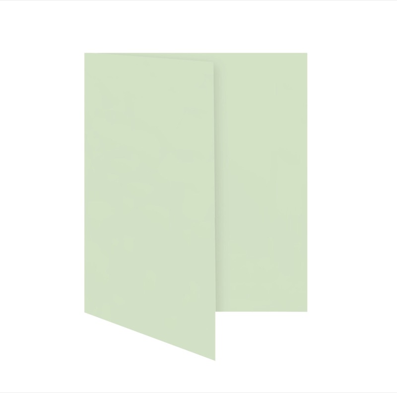 cartes pliantes colorées vert (menthe) 105 x 150 mm (din a6) | 230 g/qm offset | sans fenêtre | pas de fermeture | pas de rabat | 50 pièces