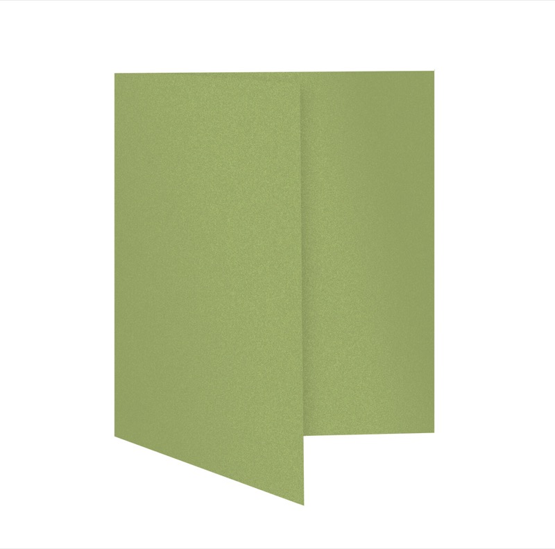 cartes pliantes colorées vert (vert olive glamoureux) 105 x 150 mm (din a6) | 300 g/qm brillant | sans fenêtre | pas de fermeture | pas de rabat | 50 pièces