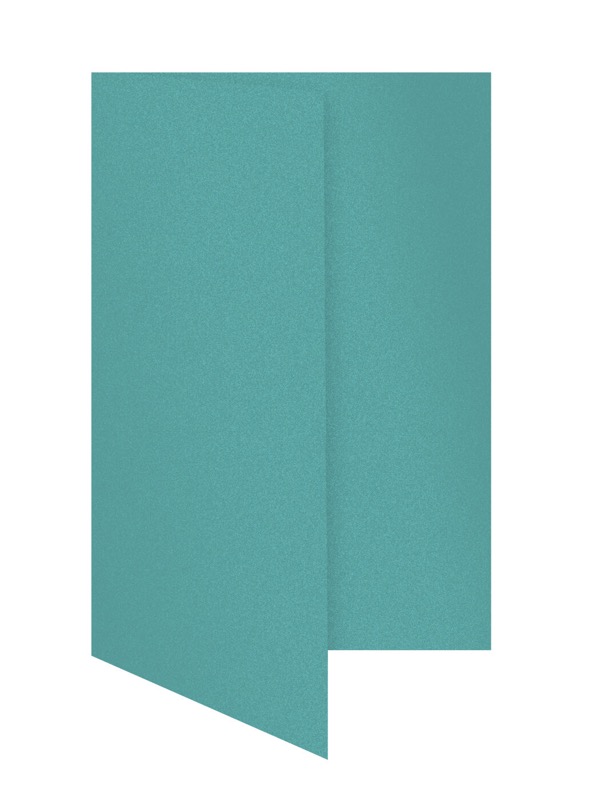 cartes pliantes colorées bleu (bleu de mer glamoureux) 105 x 210 mm (dl) | 300 g/qm brillant | sans fenêtre | pas de fermeture | pas de rabat | 50 pièces