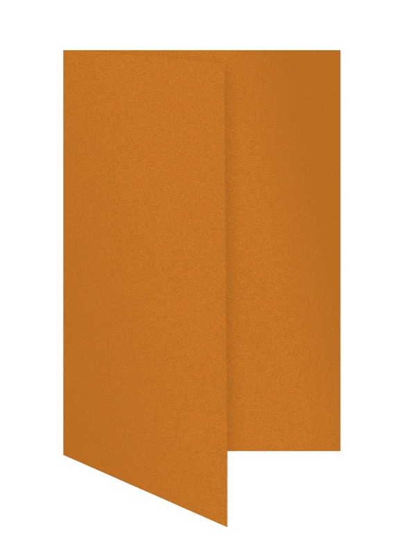 cartes pliantes colorées orange (orange glamoureuse) 105 x 210 mm (dl) | 300 g/qm brillant | sans fenêtre | pas de fermeture | pas de rabat | 50 pièces