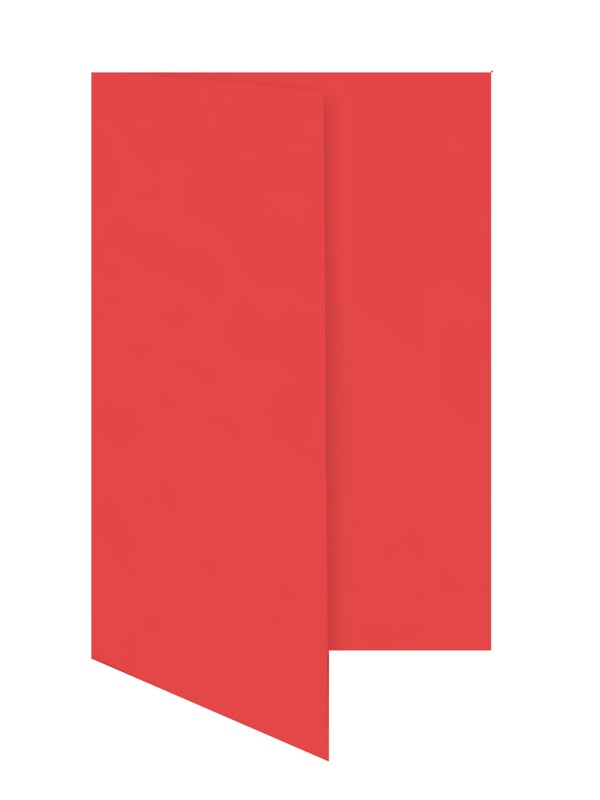 cartes pliantes colorées rouge (rubis) 105 x 210 mm (dl) | 230 g/qm offset | sans fenêtre | pas de fermeture | pas de rabat | 50 pièces