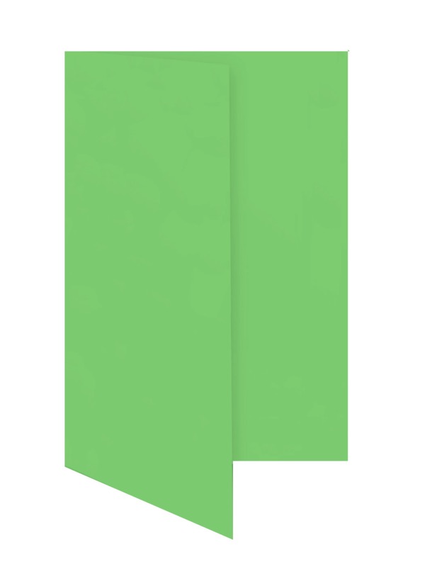 cartes pliantes colorées vert (émeraude) 105 x 210 mm (dl) | 230 g/qm offset | sans fenêtre | pas de fermeture | pas de rabat | 50 pièces