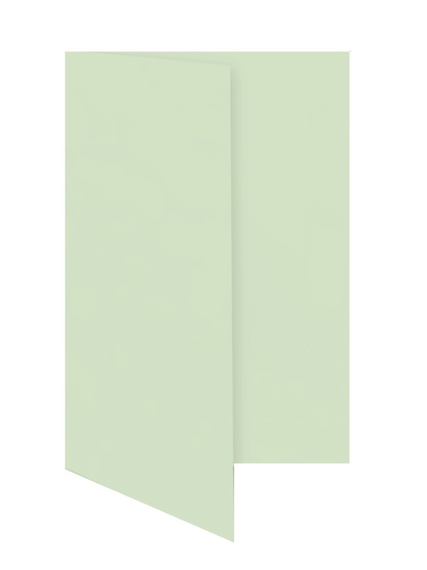 cartes pliantes colorées vert (menthe) 105 x 210 mm (dl) | 230 g/qm offset | sans fenêtre | pas de fermeture | pas de rabat | 50 pièces