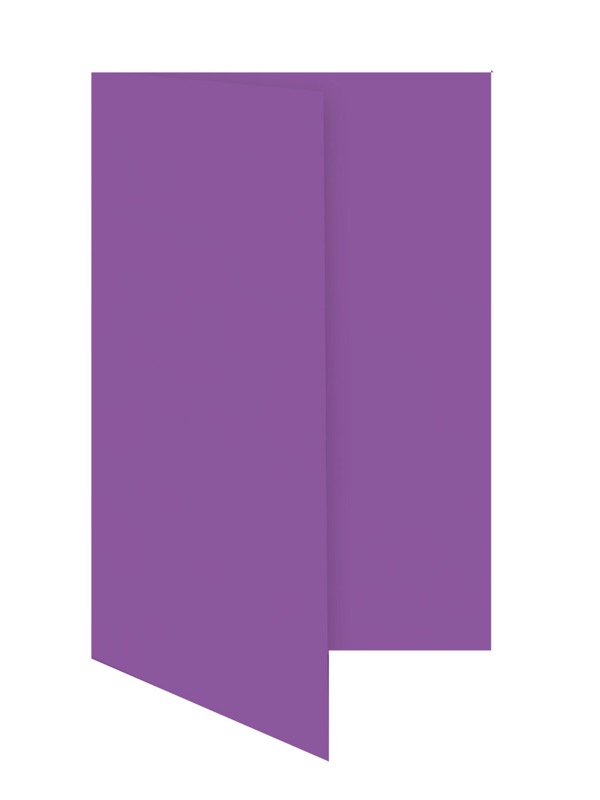 cartes pliantes colorées violet (violet foncé) 105 x 210 mm (dl) | 230 g/qm offset | sans fenêtre | pas de fermeture | pas de rabat | 50 pièces