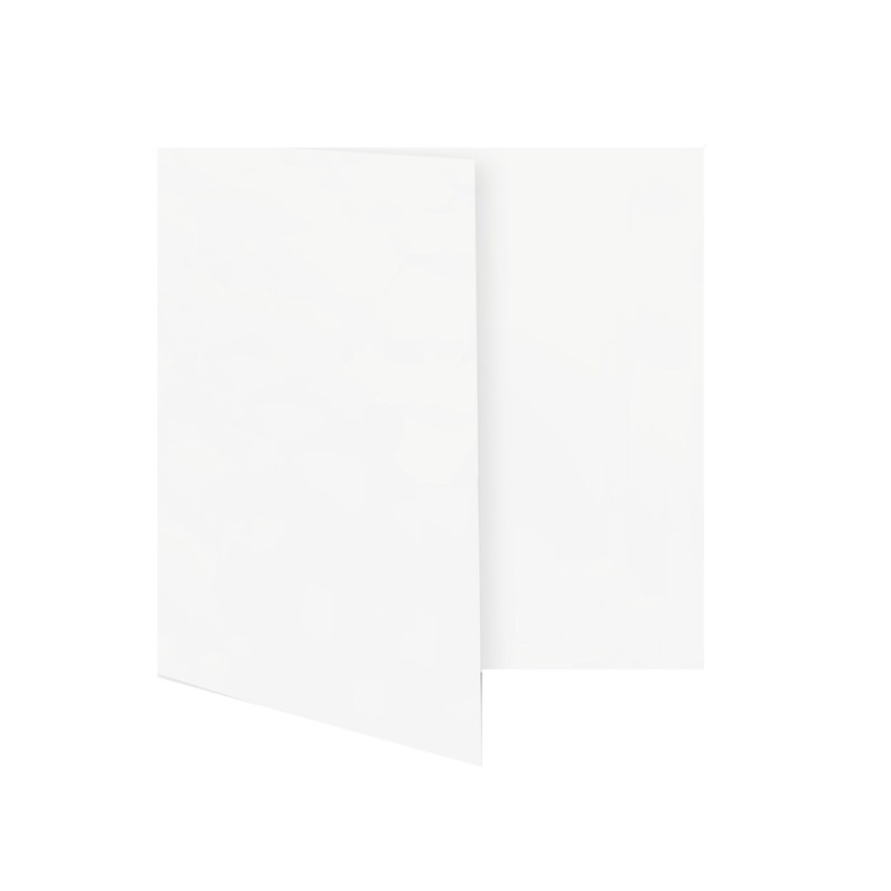 cartes pliantes blanc 110 x 110 mm | 230 g/qm offset | sans fenêtre | pas de fermeture | pas de rabat | 50 pièces