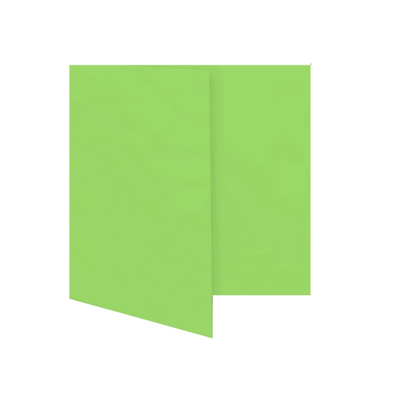 cartes pliantes colorées vert (pomme verte) 110 x 110 mm | 230 g/qm offset | sans fenêtre | pas de fermeture | pas de rabat | 50 pièces