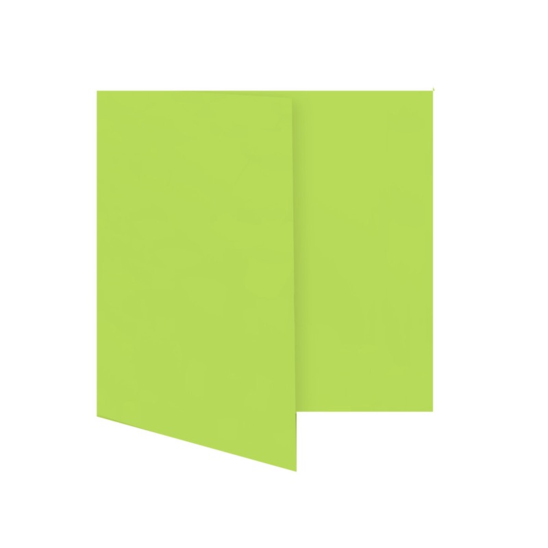 cartes pliantes colorées vert (vert tilleul) 110 x 110 mm | 230 g/qm offset | sans fenêtre | pas de fermeture | pas de rabat | 50 pièces