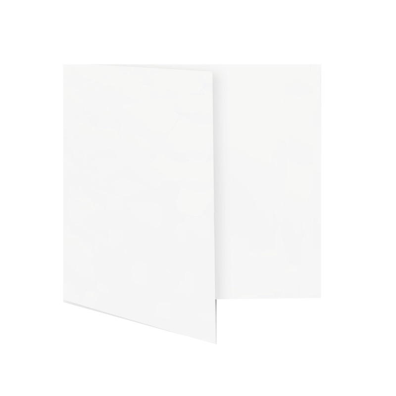 cartes pliantes blanc 115 x 130 mm | 230 g/qm offset | sans fenêtre | pas de fermeture | pas de rabat | 50 pièces