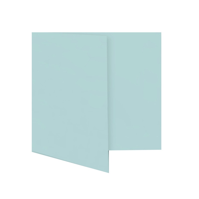 cartes pliantes colorées bleu (lagon) 115 x 130 mm | 230 g/qm offset | sans fenêtre | pas de fermeture | pas de rabat | 50 pièces