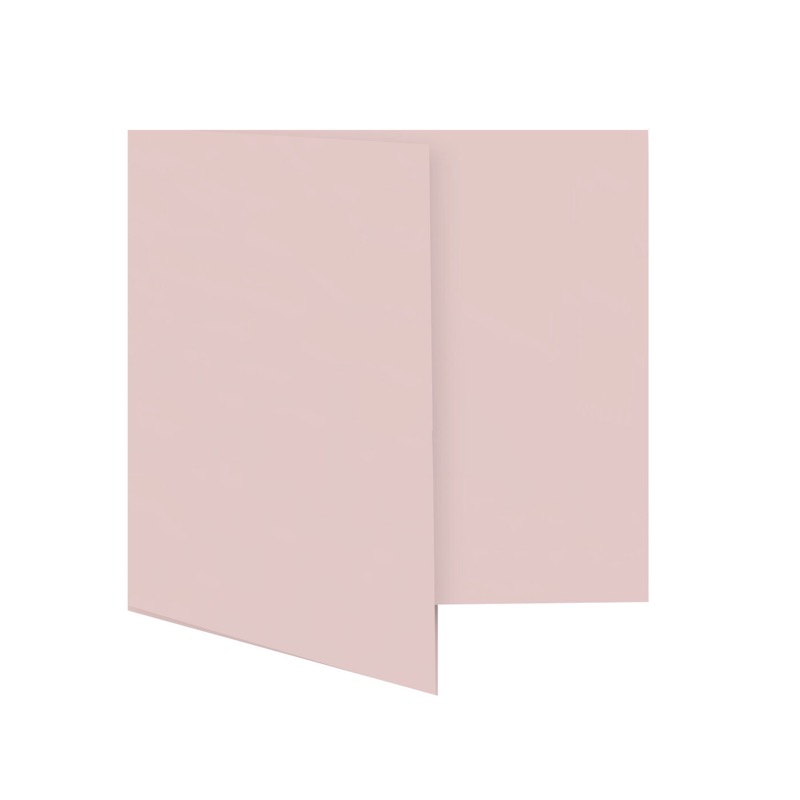 cartes pliantes colorées rose (rose tendre) 115 x 130 mm | 230 g/qm offset | sans fenêtre | pas de fermeture | pas de rabat | 50 pièces